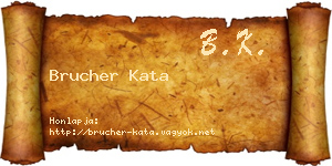 Brucher Kata névjegykártya